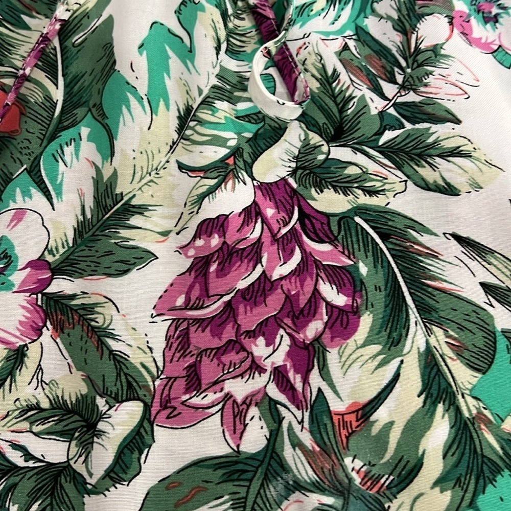 Sunday Mi Amor Tropical Floral Maxi Dress Small Boho Resort Rayon - Picture 11 of 13